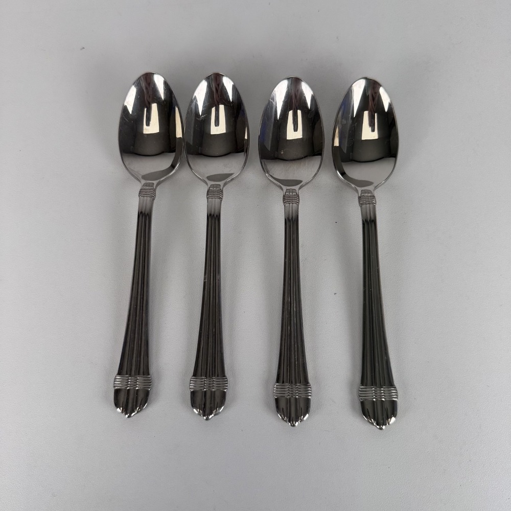 Hampton Silversmiths DINNER Spoons Stainless 18/10 Flatware 715 ODYSSEY Set Of 4
